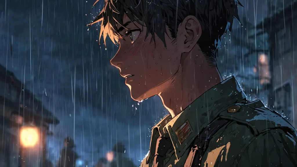 the-nihon-sangoku-anime-negative-reviews-young-man-in-rain