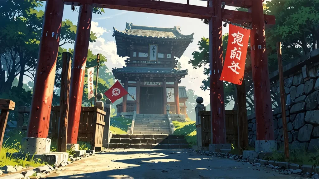 the-nihon-sangoku-similar-manga-taiyo-no-mokushiroku-shrine-gate-checkpoint