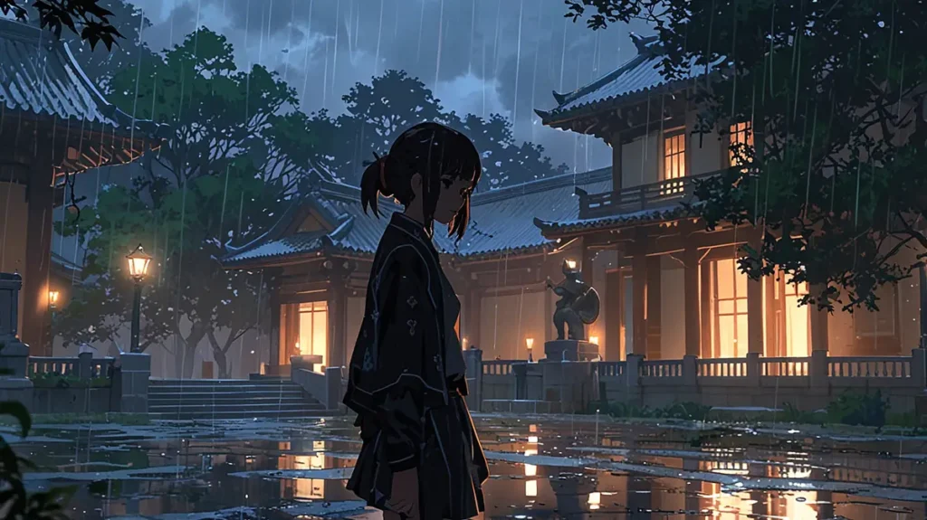 the-four-horsemen-apocalypse-birth-secret-girl-standing-alone-in-night-rain