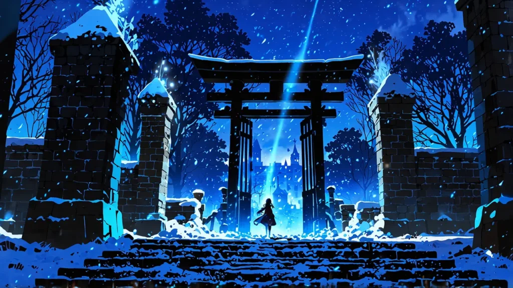 the-four-knights-of-the-apocalypse-perfect-time-chapter-228-glowing-shrine-gate-at-night