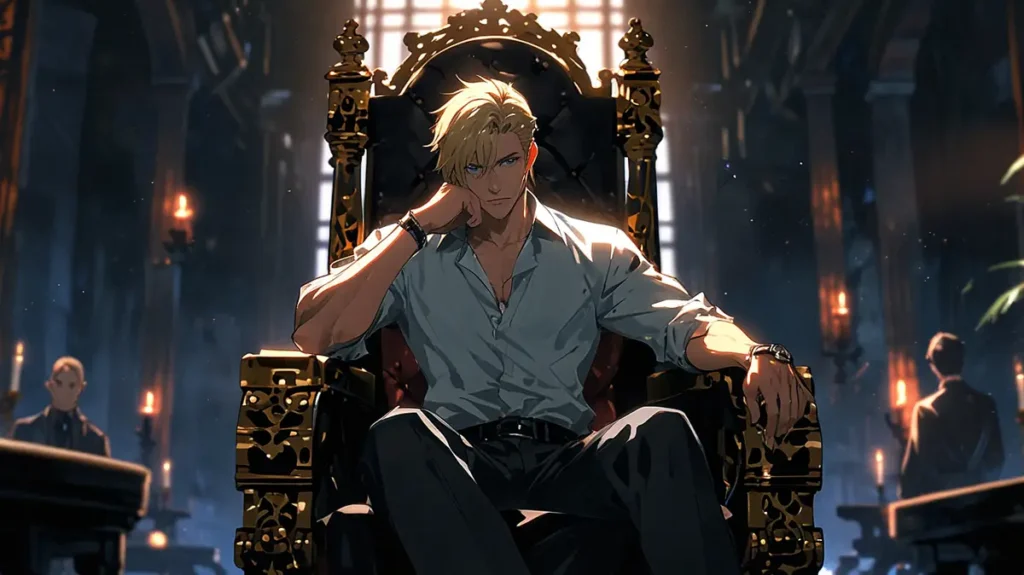 the-four-knights-apocalypse-ban-aging-versus-death-troubled-man-on-throne