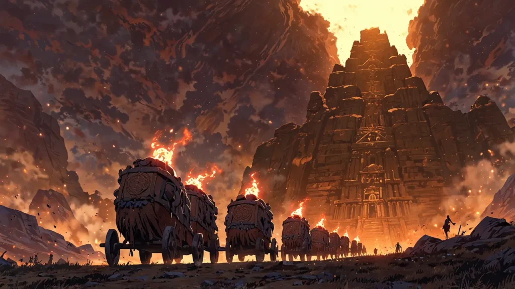 the-nihon-sangoku-motoneta-ancient-chariots-burning-ruins