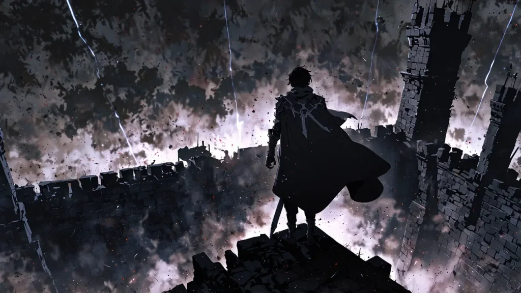 the-four-knights-apocalypse-lancelot-uncertain-fate-silhouette-ruins