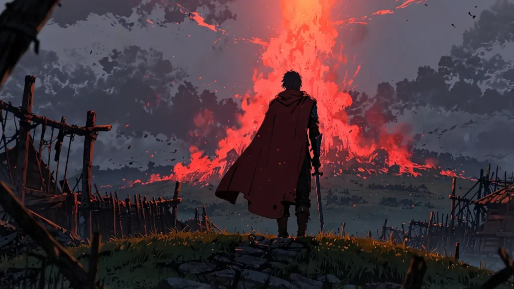 the-four-horsemen-apocalypse-the-day-he-disappeared-crimson-cloaked-knight-silhouette-before-fire