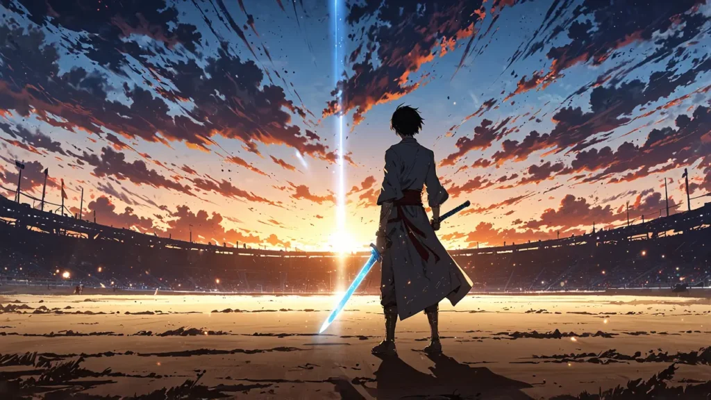 the-four-horsemen-apocalypse-anne-swordsman-standing-alone-sunset