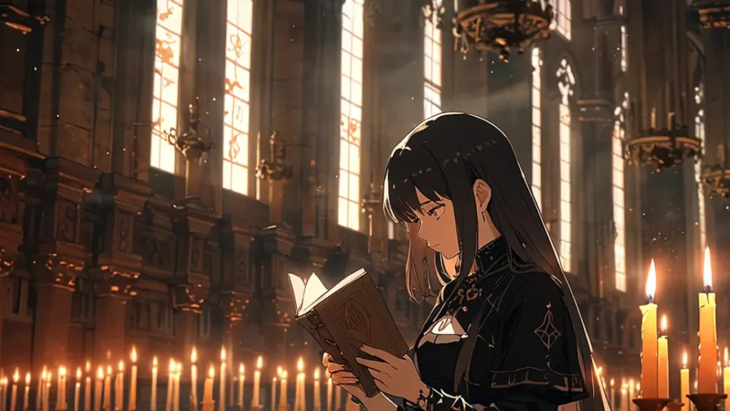 the-genius-swordsman-academy-ongoing-serialization-woman-reading-in-grand-hall