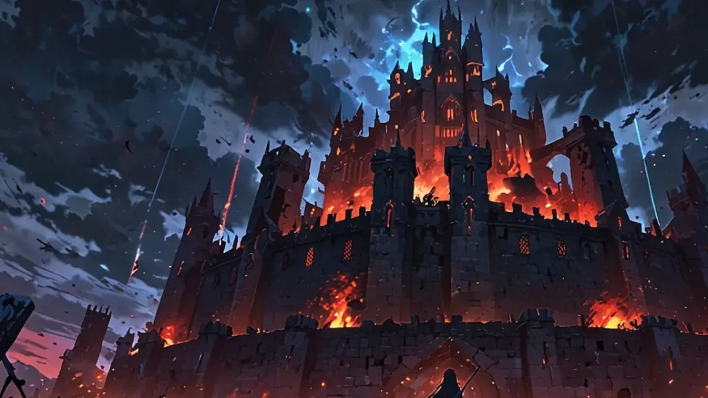 the-four-knights-of-the-apocalypse-four-calamities-ruined-castle-under-dark-sky