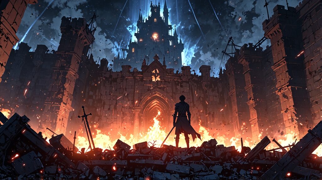 the-four-knights-apocalypse-gawain-alive-present-knight-silhouette-ruins