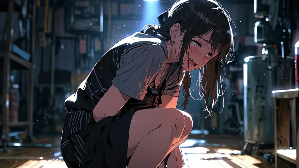 the-four-knights-apocalypse-mixed-reactions-woman-sitting-alone-on-floor