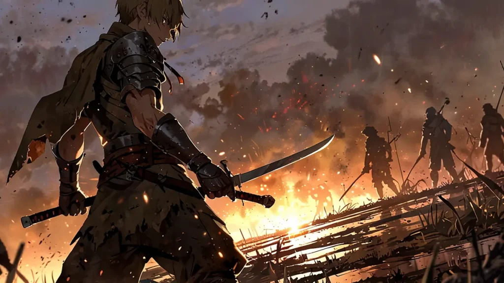 the-four-knights-apocalypse-percival-diodora-battle-knights-fighting-fire-battlefield