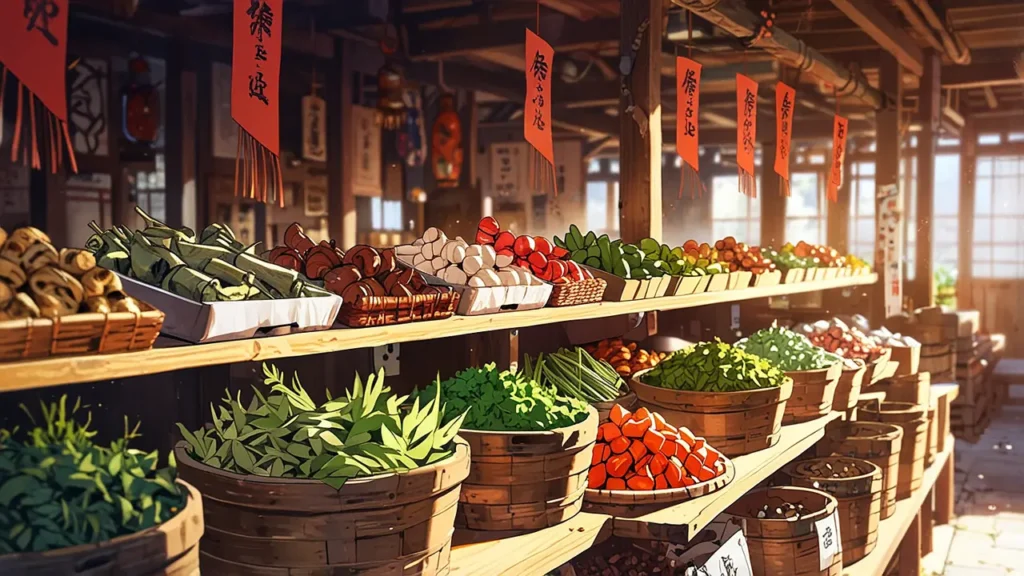 the-apothecary-diaries-ebook-discount-market-stall-with-herb-baskets