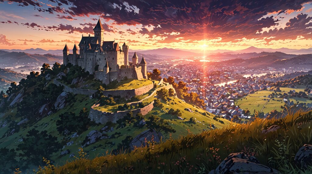 the-four-knights-apocalypse-gawain-death-rumor-arthurian-castle-sunset