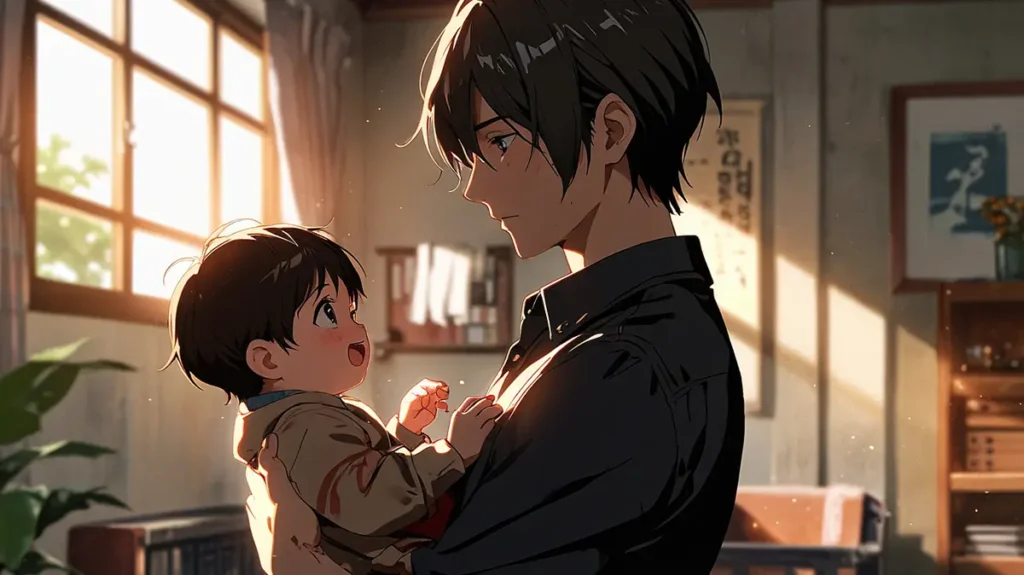 the-dark-protagonist-mom-korean-japanese-episode-difference-man-holding-child