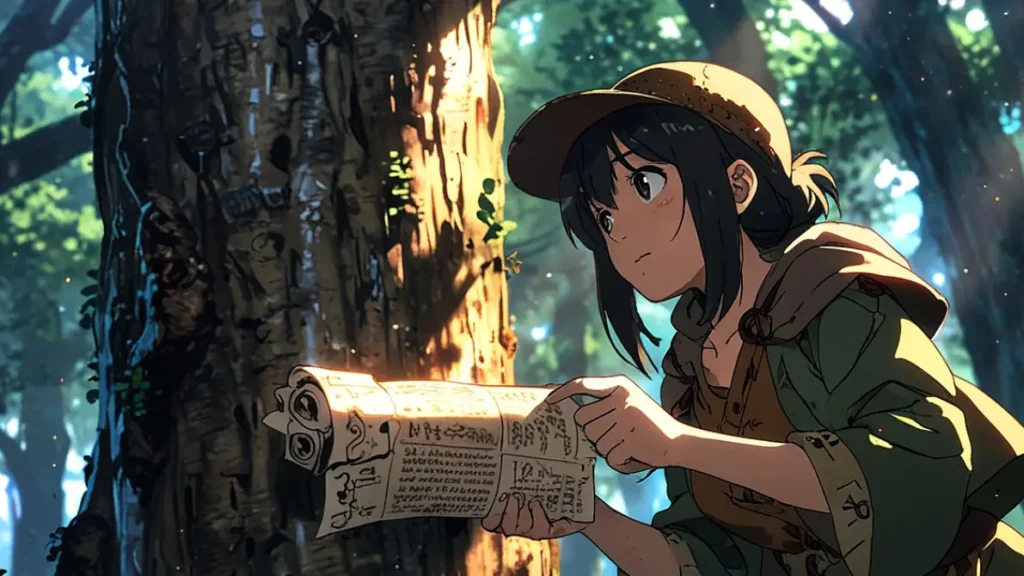 the-four-knights-apocalypse-ban-original-manga-reading-map-in-forest