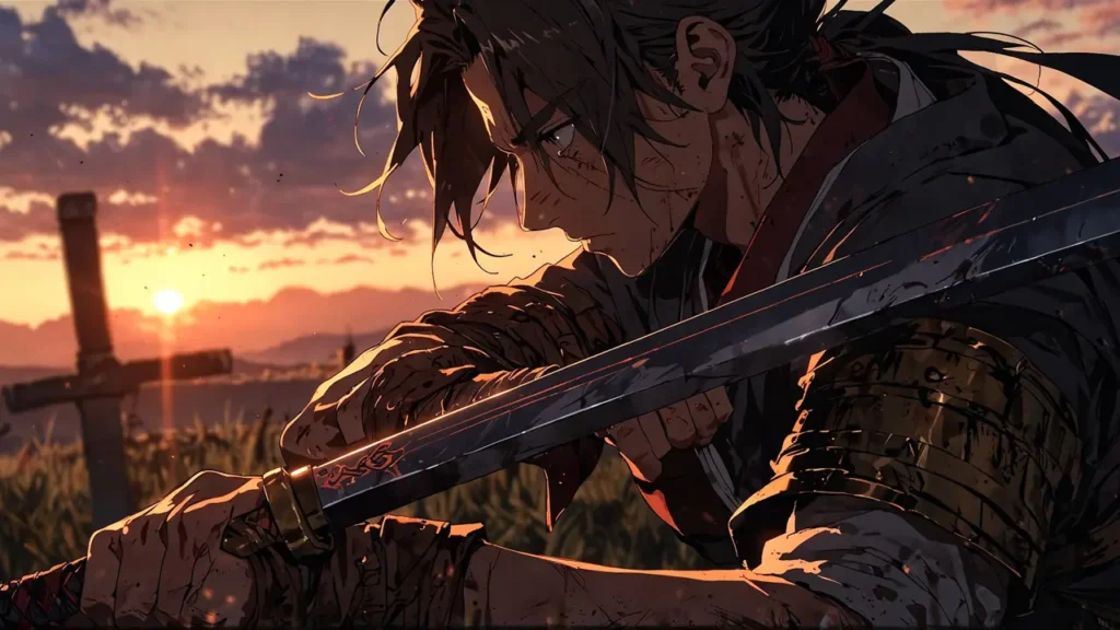 the-four-knights-of-the-apocalypse-summary-warrior-kneeling-with-sword-at-sunset