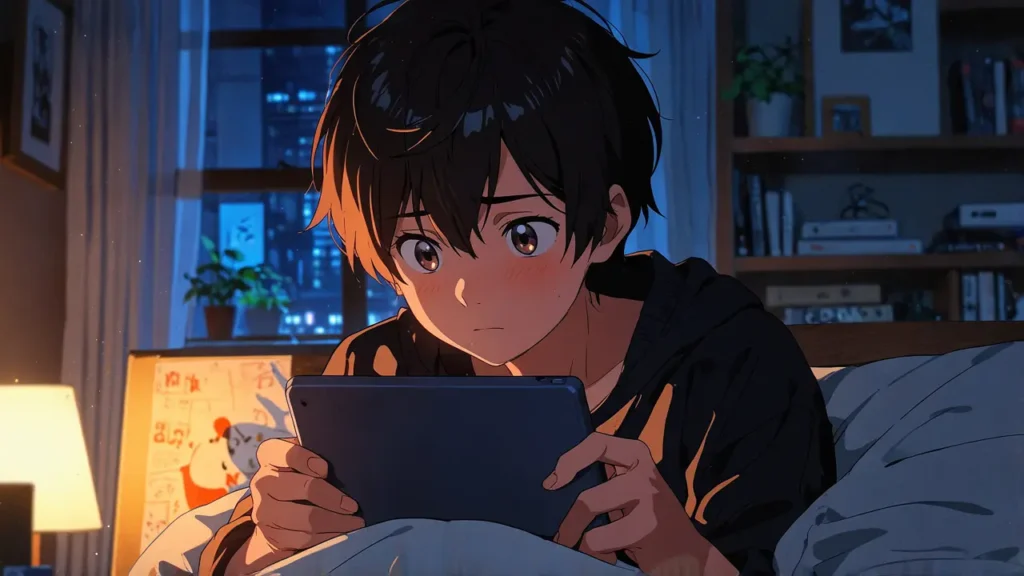 the-four-knights-apocalypse-how-far-to-read-boy-reading-manga-in-bed