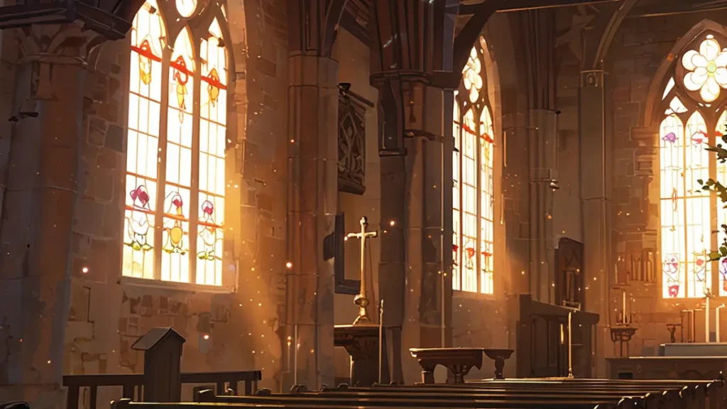 the-four-knights-apocalypse-faq-old-church-interior-with-gentle-light
