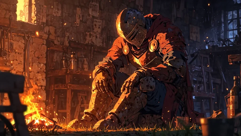 the-apocalypse-four-knights-faq-old-knight-resting-by-campfire