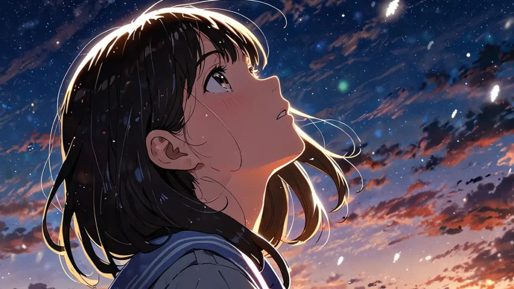 the-japan-three-kingdoms-anime-faq-woman-looking-up-at-night-sky
