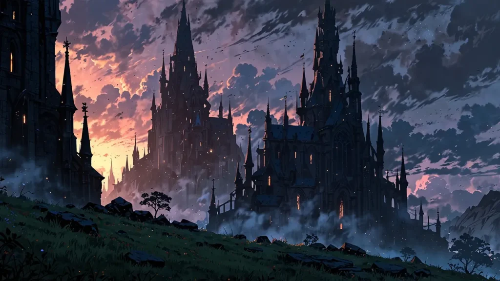 the-seven-deadly-sins-former-villains-aftermath-distant-castle-spires-at-dusk
