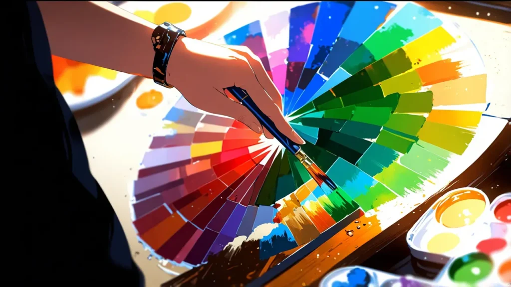 the-out-days-author-top-paint-palette-and-brush