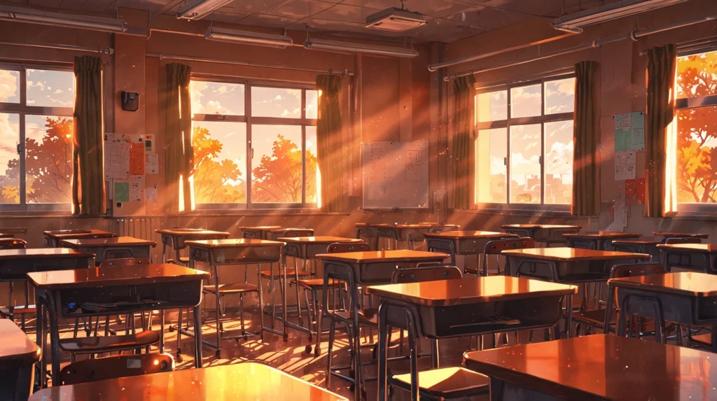 the-out-days-episode-011-spoiler-empty-classroom-at-sunset