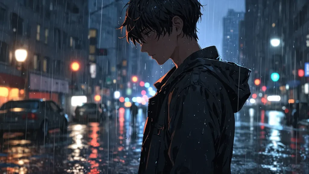 the-out-days-chapter-11-isolation-young-man-alone-in-night-rain