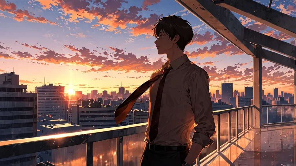 the-out-days-vice-leader-jin-calm-man-on-rooftop-at-sunset