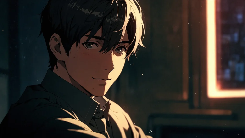 the-out-days-mystery-person-man-with-faint-smile-in-dark