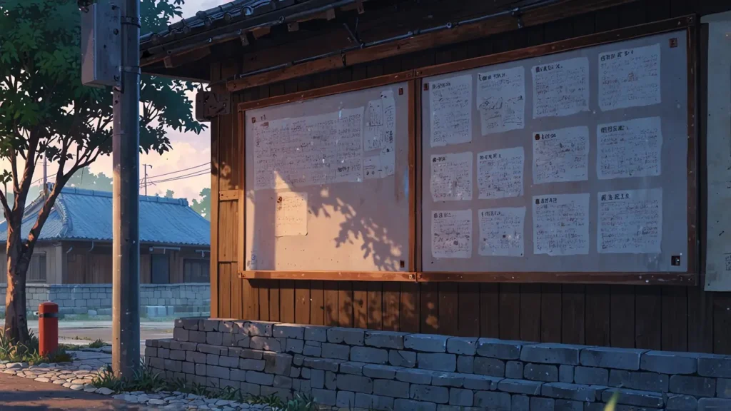 the-out-days-where-to-read-town-notice-board-with-papers