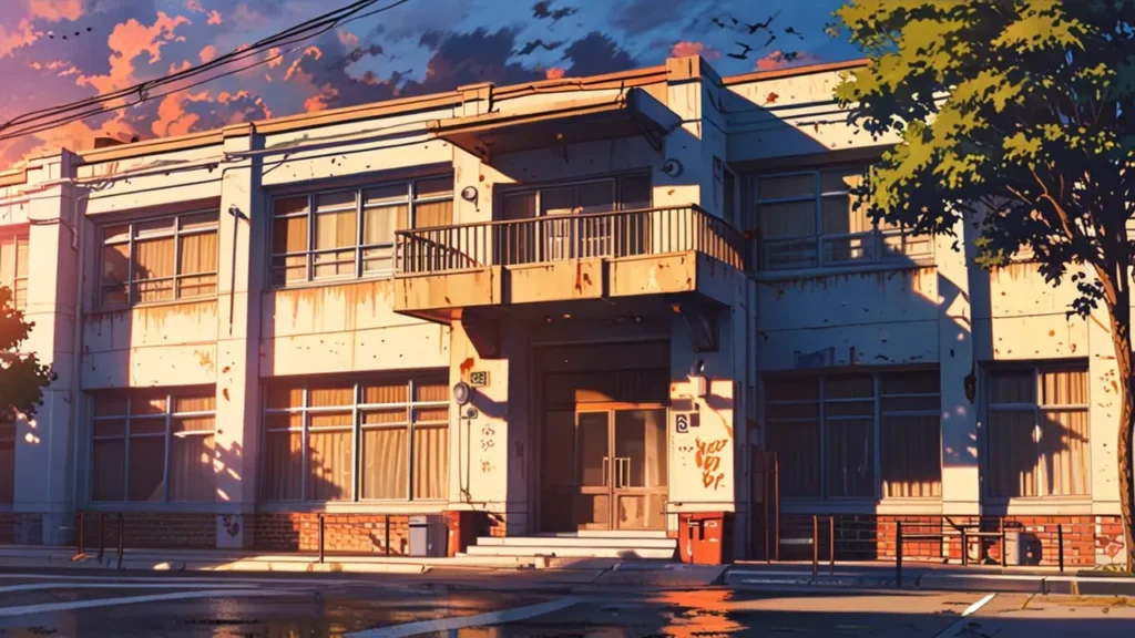 the-out-days-school-executives-old-school-building-at-dusk