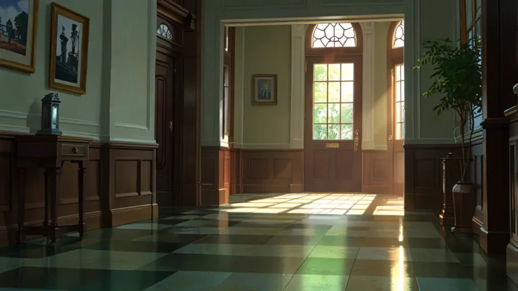 the-out-days-where-to-read-sunlit-hallway-leading-to-door