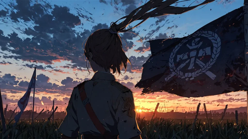 the-nihon-sangoku-characters-seii-leader-flag-back-view