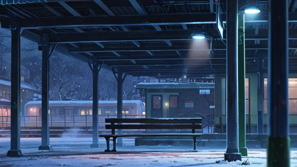 the-miichan-and-yamada-san-diana-faq-snowy-station-bench