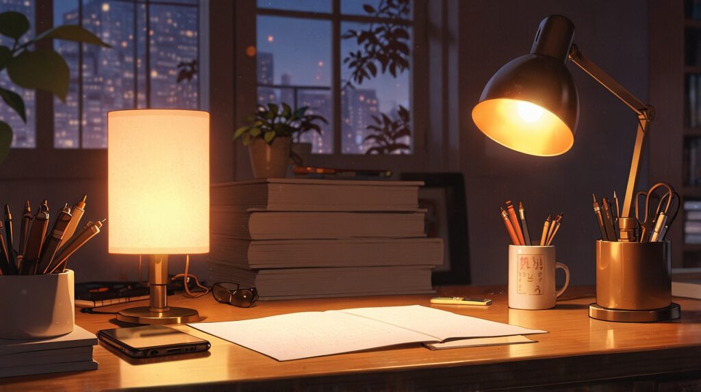 the-nihon-sangoku-reviews-smartphone-on-desk-showing-ratings