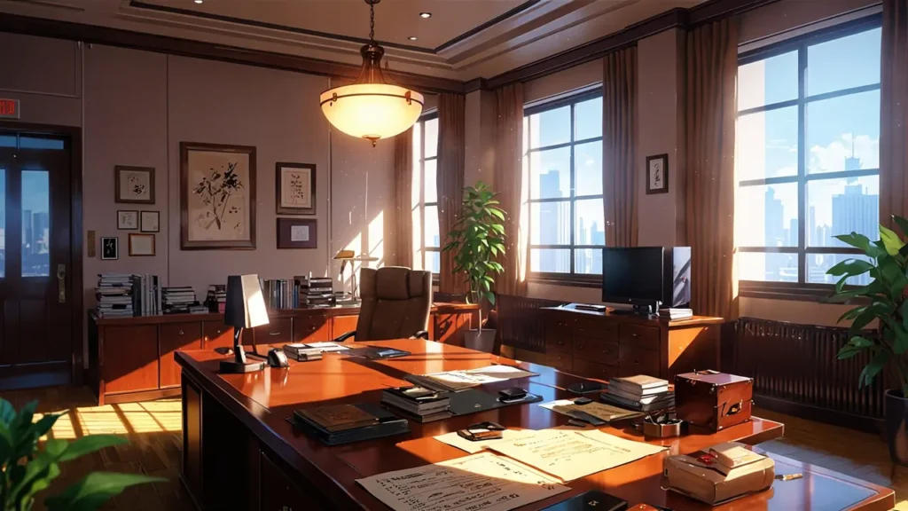 the-nihon-sangoku-continue-reading-desk-office-interior