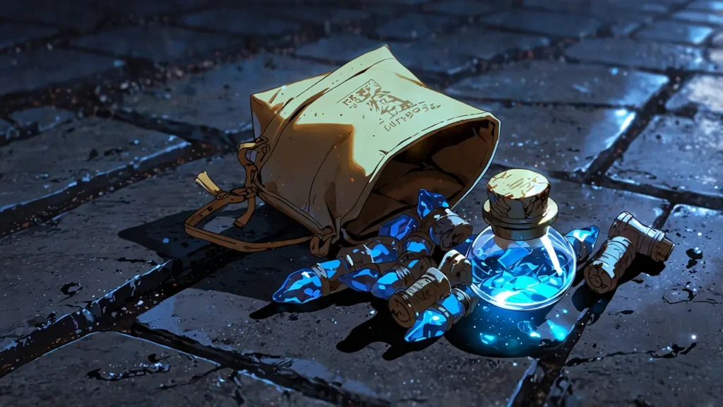 the-nihon-sangoku-kaku-yasuaki-disease-glass-medicine-vials-spilling-on-stone-floor