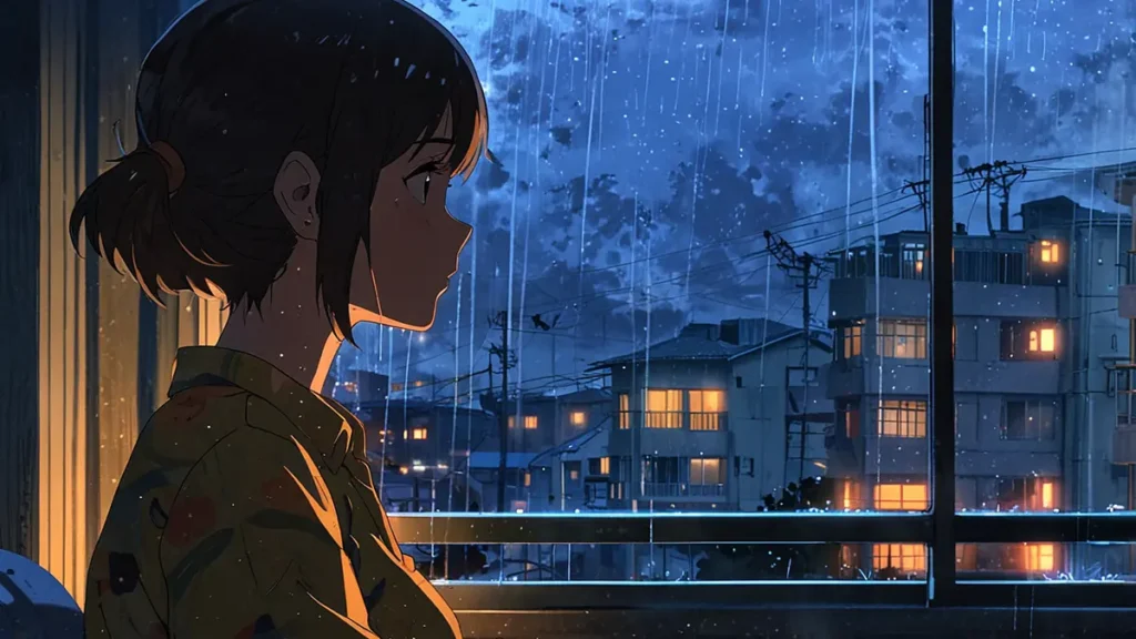 the-mii-chan-and-yamada-san-ticket-wait-rainy-window
