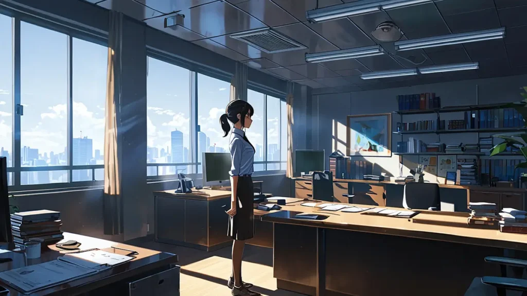 the-office-girl-ending-top-woman-standing-alone-in-office-at-daytime
