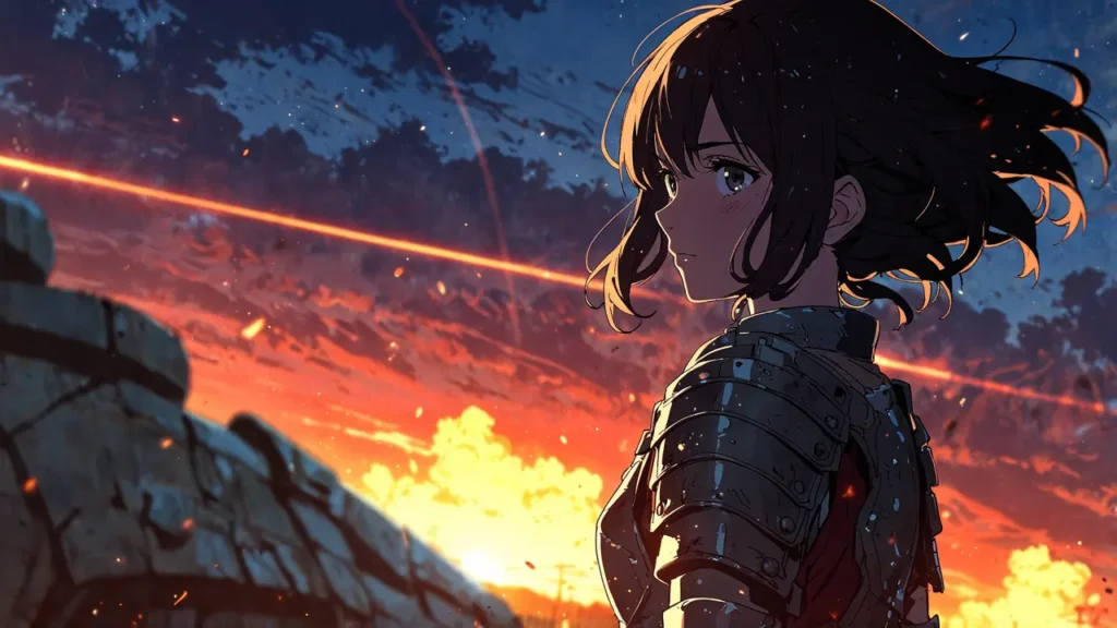 the-nihon-sangoku-status-young-female-general-at-sunset