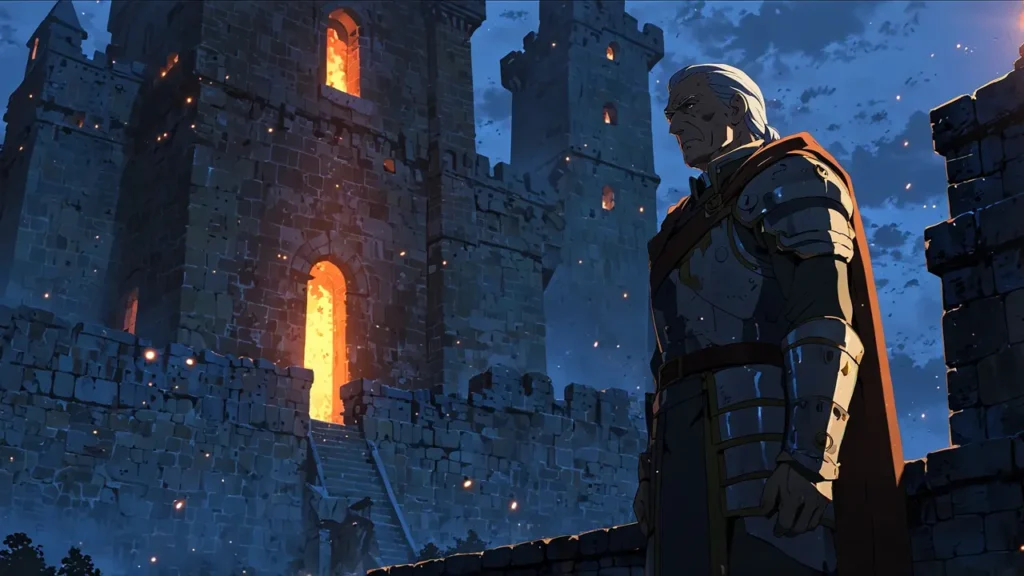 the-nihon-sangoku-ryumon-koei-imprisonment-plot-elderly-general-in-armor-at-ruined-fortress
