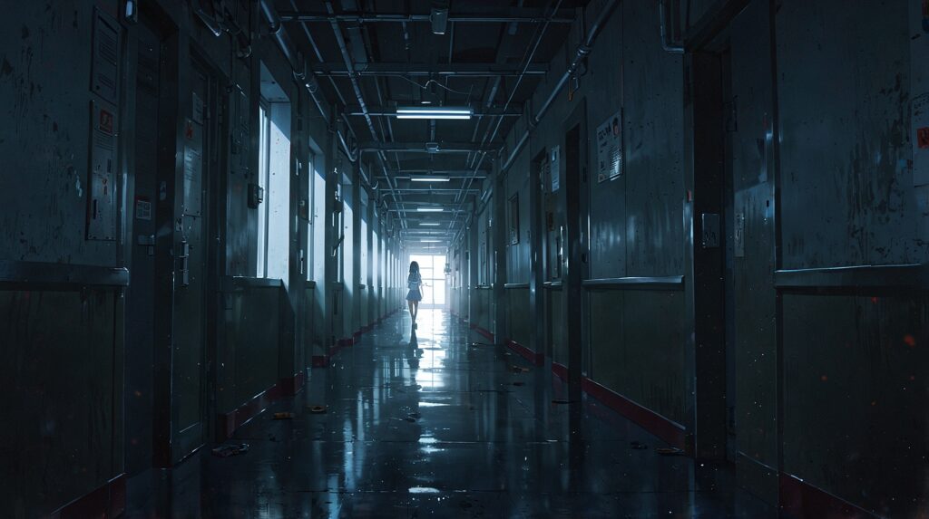 the-nihon-sangoku-ryumon-koei-imprisonment-timing-long-dark-corridor-with-single-light