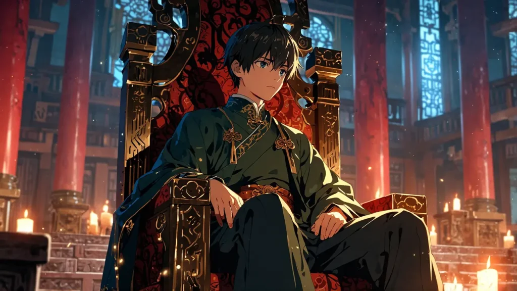 the-nihon-sangoku-tsune-identity-timid-young-heir-seated-on-ornate-throne